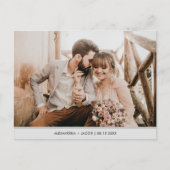 Modernes einfaches Foto Save the Date Postkarte (Vorderseite)