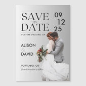 Modernes einfaches Foto Save the Date Vorlage Magneteinladung (Vorderseite)
