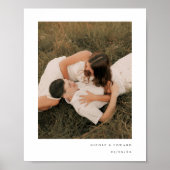 Modernes, einfaches Foto und Individuelle Name Poster (Vorne)