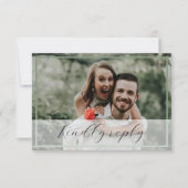 Modernes einfaches Foto Wedding RSVP Karte (Vorderseite)