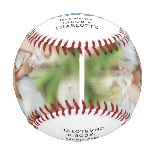 Modernes einfaches Foto "Worlds Best Daddy" Keepak Baseball (Vorderseite)