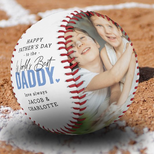 Modernes einfaches Foto "Worlds Best Daddy" Keepak Baseball