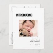 Modernes, einfaches Foto zur Einführung in das Geb Postkarte (Vorne/Hinten)