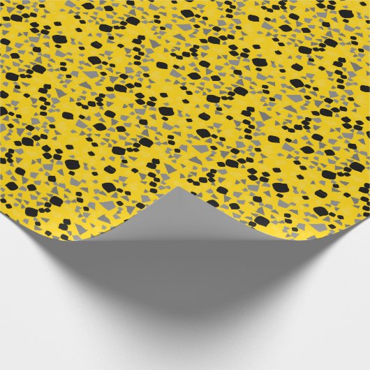 Modernes, einfaches Gelbes Terrazzo-Wrapping Paper Geschenkpapier (Ecke)