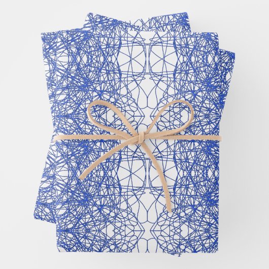 Modernes, einfaches geometrisches Fraktal Geschenkpapier Set (Beispiel)