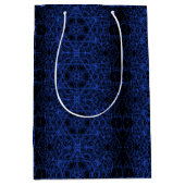 Modernes, einfaches geometrisches Fraktal Mittlere Geschenktüte (Vorderseite)