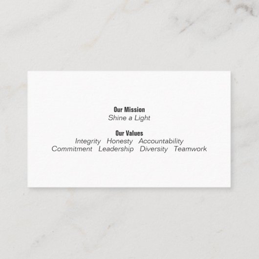 Modernes, einfaches Geschäft im Detail Schwarz und Visitenkarte (Rückseite)