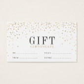 Modernes, einfaches Geschäft mit Gold-Glitzer (Vorderseite)