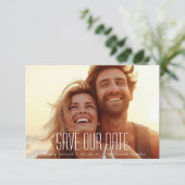 Modernes, einfaches gestricheltes Foto Save The Date (Stehend Vorderseite)