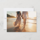Modernes, einfaches gestricheltes Foto Save The Date (Rückseite)