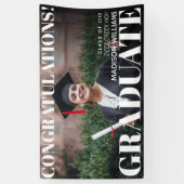 Modernes Einfaches Glückwunsch Abschluss Foto Banner (Vertikal)