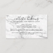 Modernes, einfaches Gold-Marmor-Fontäne Notar-Darl Visitenkarte (Rückseite)