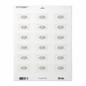 Modernes einfaches Gold Square Boarder Business Adressaufkleber (Vorne)