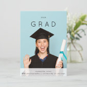 Modernes, einfaches GRAD | Uni University Two Foto Ankündigung (Stehend Vorderseite)