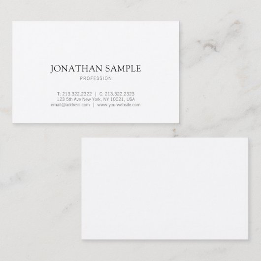 Modernes, einfaches Grafikdesign Schlicht Beruflic Visitenkarte (Vorne/Hinten)