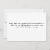 Modernes einfaches Green und Gold Sequence Script Dankeskarte (Rückseite)