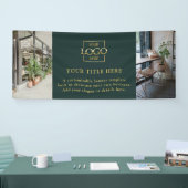 Modernes einfaches grünes benutzerdefiniertes Firm Banner (Messe)