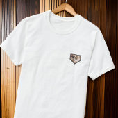 Modernes einfaches Grunge Custom Abzeichen Pet Fot T-Shirt