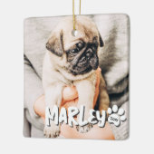 Modernes, einfaches Grunge Foto Keramikornament (Links)