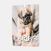 Modernes, einfaches Grunge Foto Ornament Aus Metall (Vorderseite links)