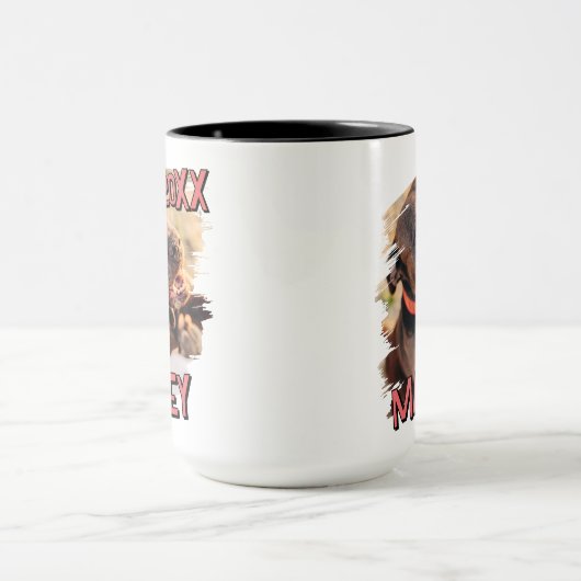 Modernes, einfaches Grunge Foto Tasse (Zentrum)