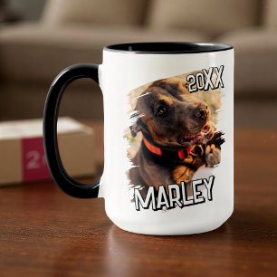Modernes, einfaches Grunge Foto Tasse