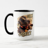 Modernes, einfaches Grunge Foto Tasse (Links)