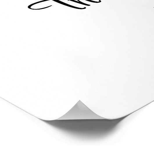 Modernes, einfaches Handleinenposter Poster (Ecke)