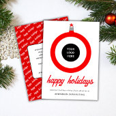 Modernes, einfaches Happy Holidays Business Feiertagskarte