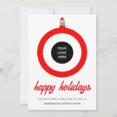 Modernes, einfaches Happy Holidays Business Feiertagskarte (Vorderseite)