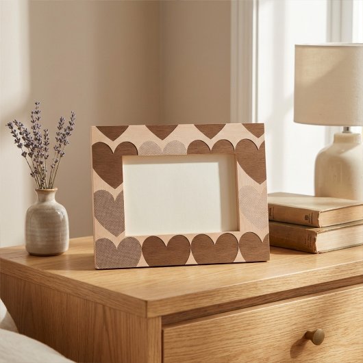 Modernes, einfaches Herzdesign Geätzte Rahmen