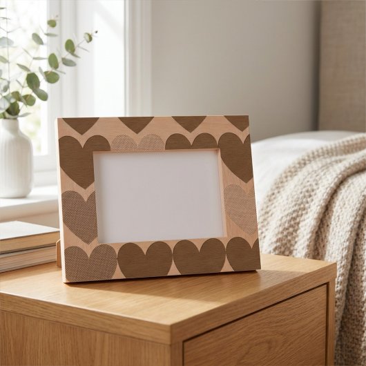 Modernes, einfaches Herzdesign Geätzte Rahmen