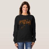 Modernes einfaches Hexengotik-KostümHalloween Sweatshirt (Vorne ganz)