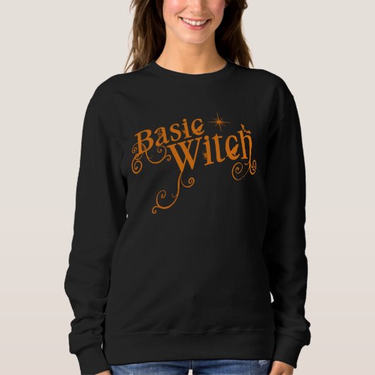 Modernes einfaches Hexengotik-KostümHalloween Sweatshirt (Vorderseite)