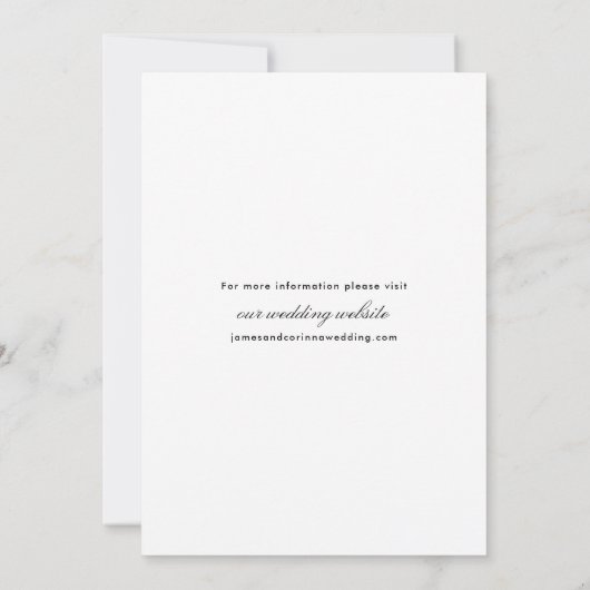 Modernes einfaches Hochzeitsfest-Foto Save The Date (Rückseite)