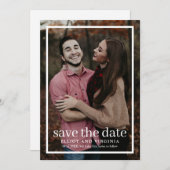 Modernes einfaches Hochzeitsfest-Foto Save The Date (Vorne/Hinten)