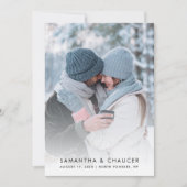 Modernes einfaches Hochzeitsfest-Foto Save The Date (Vorderseite)