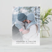 Modernes einfaches Hochzeitsfest-Foto Save The Date (Stehend Vorderseite)