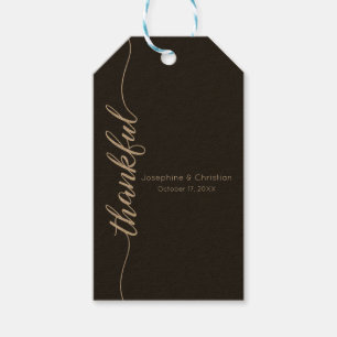 Modernes, einfaches Hochzeitskaffee - Dankbares Dr Geschenkanhänger
