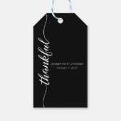 Modernes, einfaches Hochzeitskaffee - Dankbares Dr Geschenkanhänger (Rückseite)