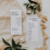 Modernes einfaches Hochzeitsprogramm