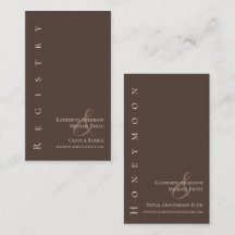 Modernes einfaches Hochzeitsregister - Land Braun