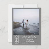 Modernes Einfaches Hochzeitsszenario speichert das Magneteinladung (Vorderseite)