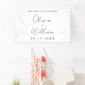 Modernes, einfaches Hochzeitswillkommen Banner (Insitu)