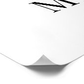 Modernes, einfaches Hochzeitszeichen Poster (Ecke)