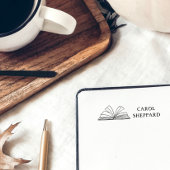 Modernes & einfaches Individuelle Name Book Permastempel