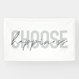 Modernes, einfaches, inspirierendes "Choose Happin Banner
