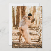 Modernes, einfaches Ivory Taupe Foto Hochzeit Einladung (Rückseite)