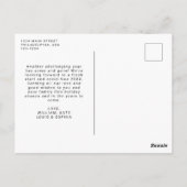 Modernes Einfaches Jahr Ein Neubeginn Zwei Foto Ur Postkarte (Rückseite)