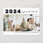 Modernes Einfaches Jahr Ein Neubeginn Zwei Foto Ur Postkarte (Vorderseite)